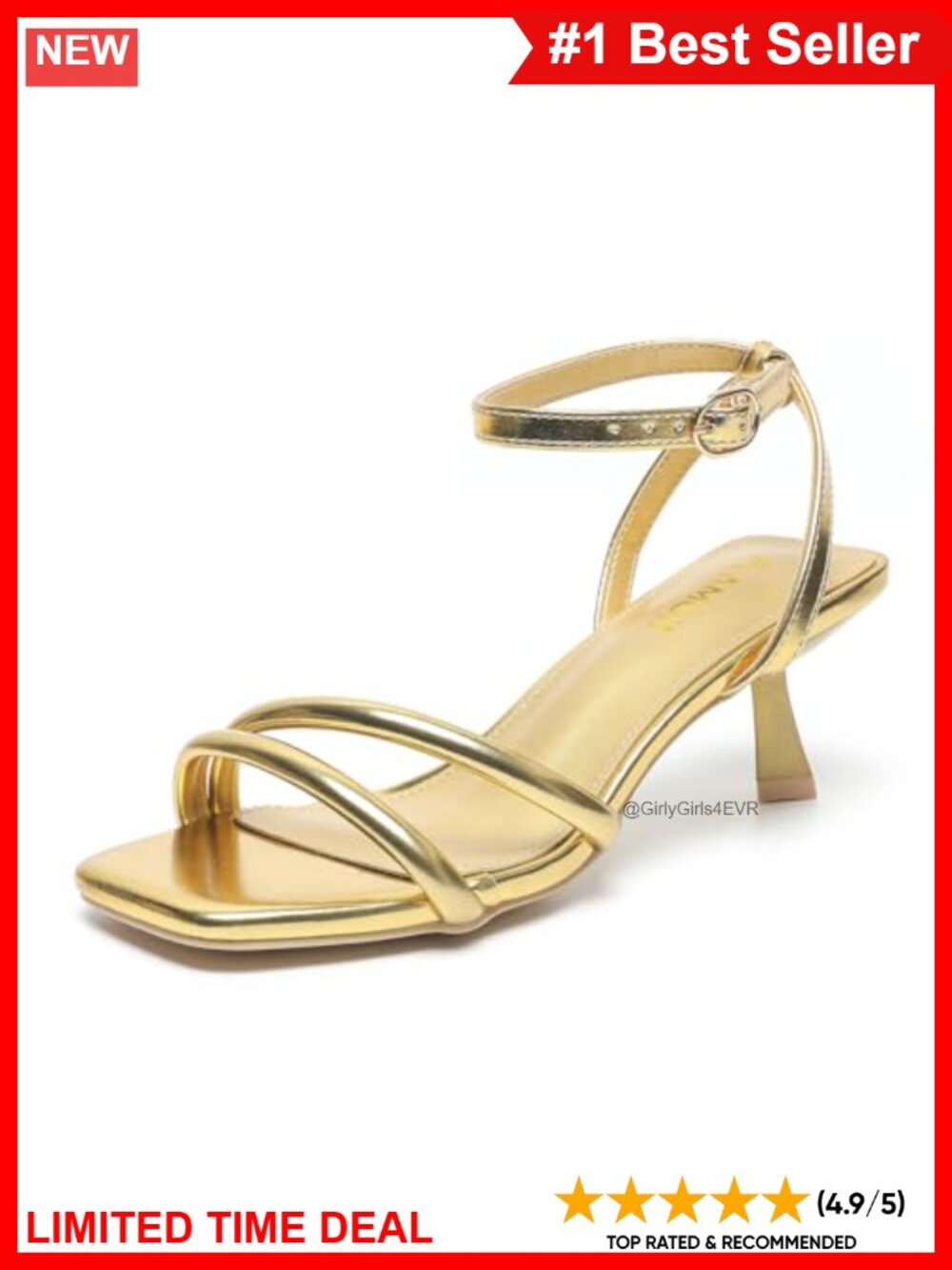 2.5 Inch Kitten Heel Lace Up Sandals Ankle Strap Wedding Party